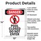 Signmission Pool Closed Do Not Enter Danger Sign, Aluminum, 10in W x 14in L, 2PK OS-2PACK-DS-A-1014-V-1636 - alternate 5